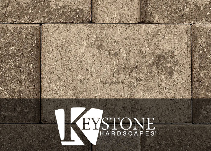 close-up of textured brown pavers from Keystone Hardscapes used by paver patio contractors in Fort Worth, TX