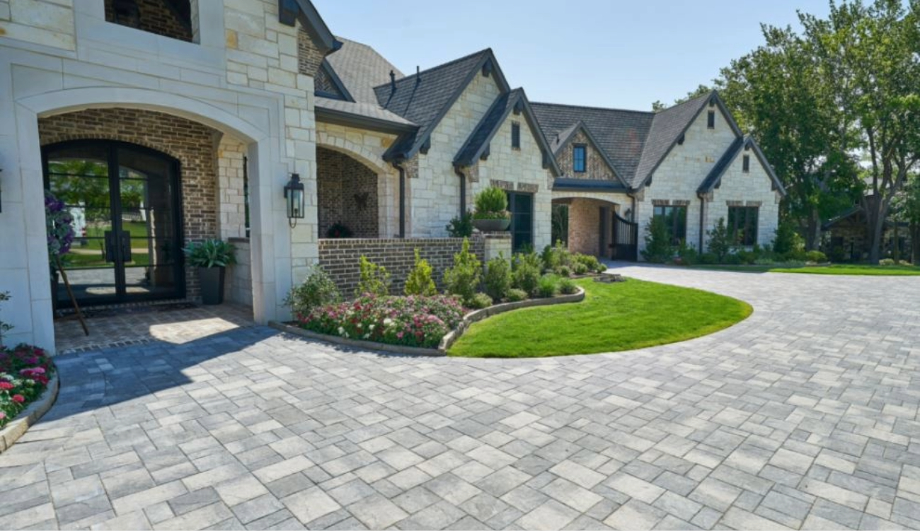 Holistic Patio Hardscaping Services in Fort Worth, TX - Front Yard Patio Designs That Fit Fort Worth Neighborhoods front yard patio designs in Fort Worth with pavers and walkway