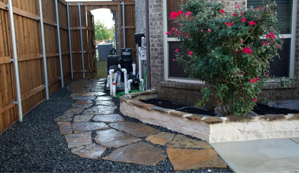 Holistic Patio Hardscaping Services in Fort Worth, TX - gravel and paver patio ideas 1 natural gravel and paver patio design with seating area
