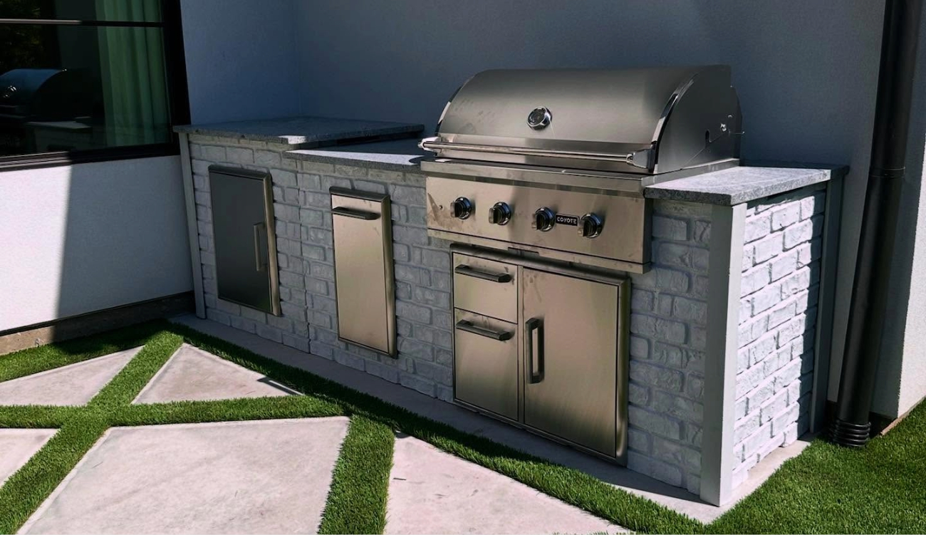 modern outdoor kitchen ideas for Denton County family backyards
